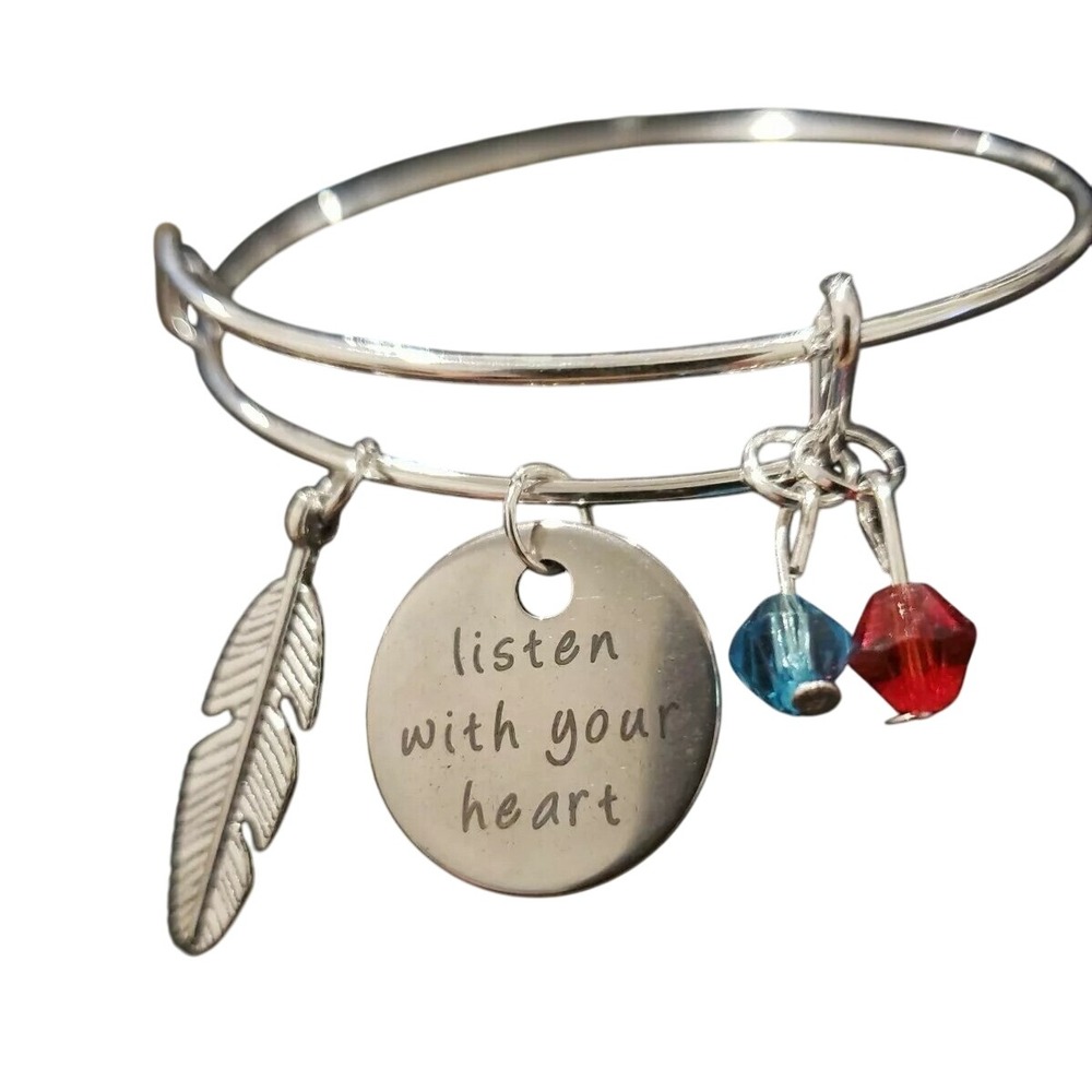 Disney POCAHONTAS Inspired Tibetan Silver Charm‎ Bracelet Bangle $60 B001PO